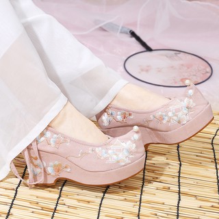 Giày búp bê thêu hoa phong cách trung quốc xinh xắn dễ thương cho nữ