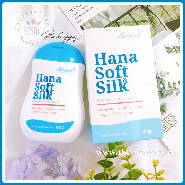 Dung Dịch Vệ Sinh Phụ Nữ Hana Soft &amp; Silk Khô Thoáng, Thơm Mát