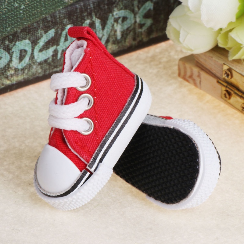 Giày Thể Thao Vải Bạt Denim Mini 5cm Thời Trang Mùa Hè Cho Búp Bê