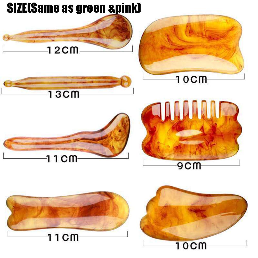 Set 7 Dụng Cụ Mát Xa Cơ Thể Bằng Nhựa Resin Tự Nhiên