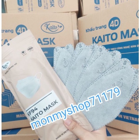 Thùng 300 cái khẩu trang 4 lớp KF94 KAITO MASK 4D chống bụi mịn và kháng khuẩn cao cấp dệt tiêu theo tiêu chuẩn hàn quốc