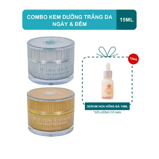 Bộ Đôi Kem Dưỡng Trắng Da Ngày - Đêm Rosie Skin 15ml