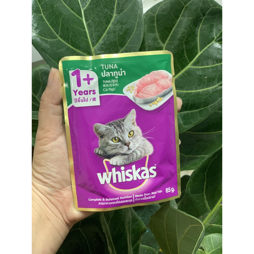 Thức ăn Pate gói  Whiskas mèo lớn, mèo con Junior 85g đủ vị theo yêu cầu