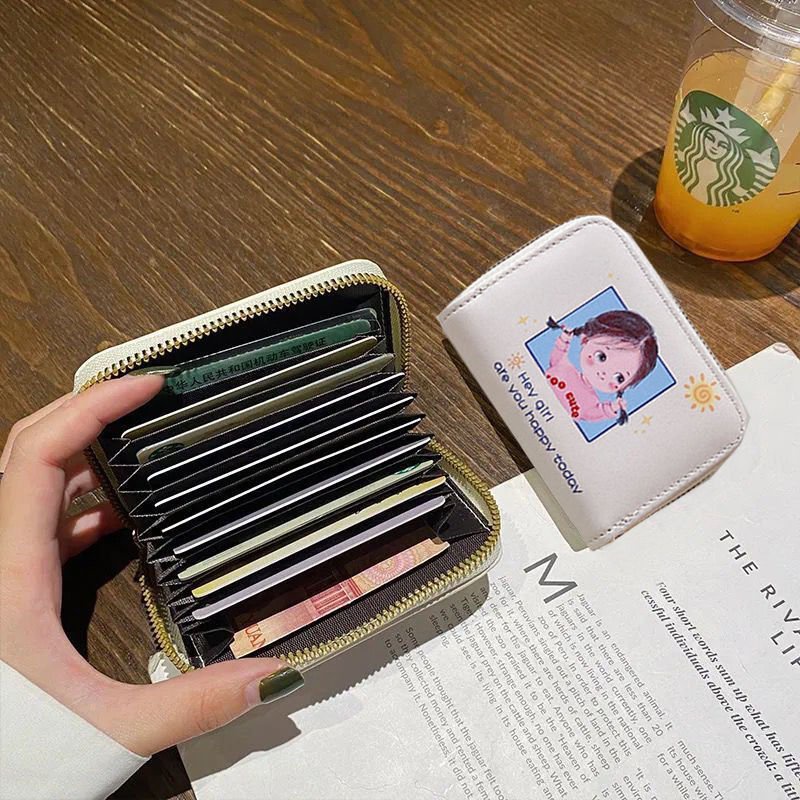 VÍ CẦM TAY KHÓA KÉO CÔ GÁI MŨ LE