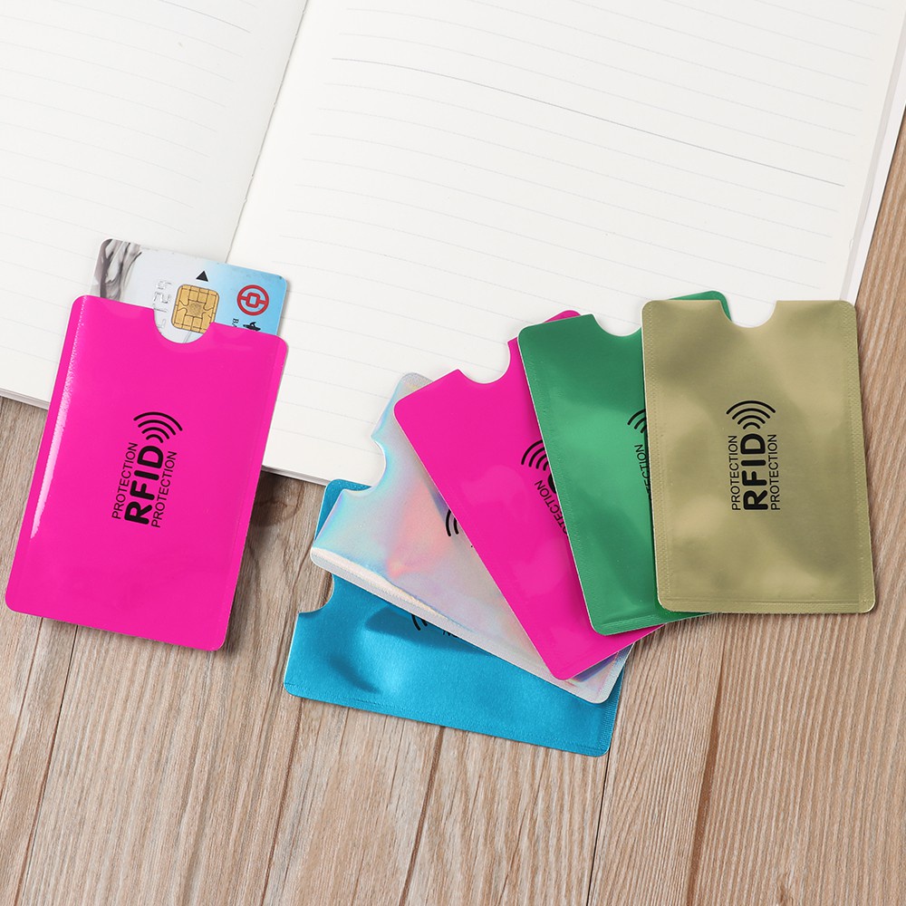 💎OKDEALS💎 5Pcs Reader RFID Blocking Safety Protect Case Cover Card Holder Bank Anti-theft Aluminium Smart Credit Cards Sleeve Wallet/Multicolor