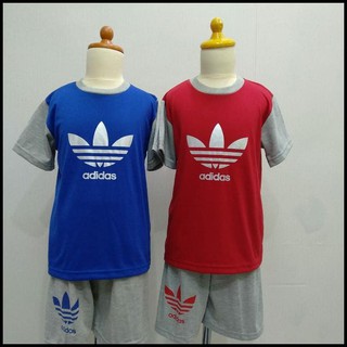 Bộ Quần Áo Ngủ Adidas Màu Đỏ / Xanh 14 / 16 / 18 Cho Bé