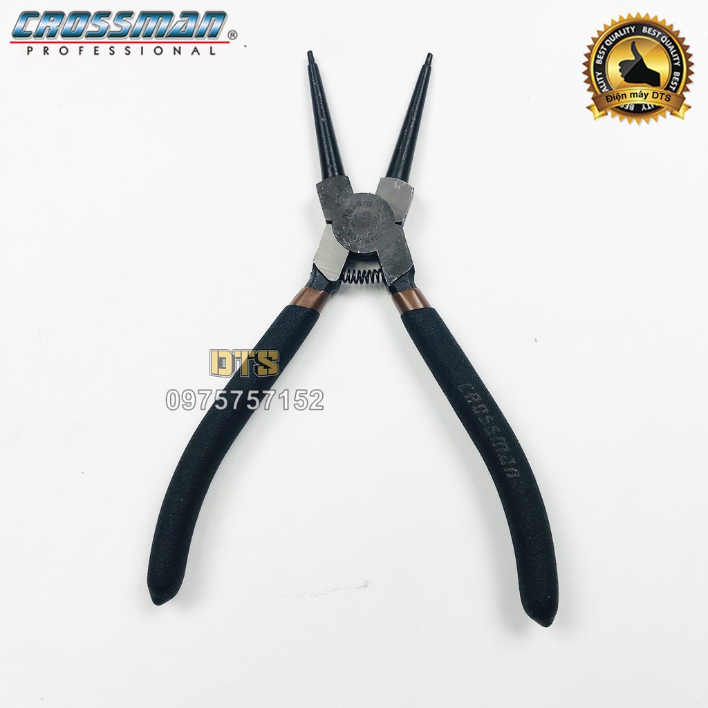 Kìm mở phe trong mũi thẳng cao cấp CROSSMAN 95-152 GUARANTEE 7 inch, kìm phanh thép CR-V, kềm mở phe mũi thẳng mở trong