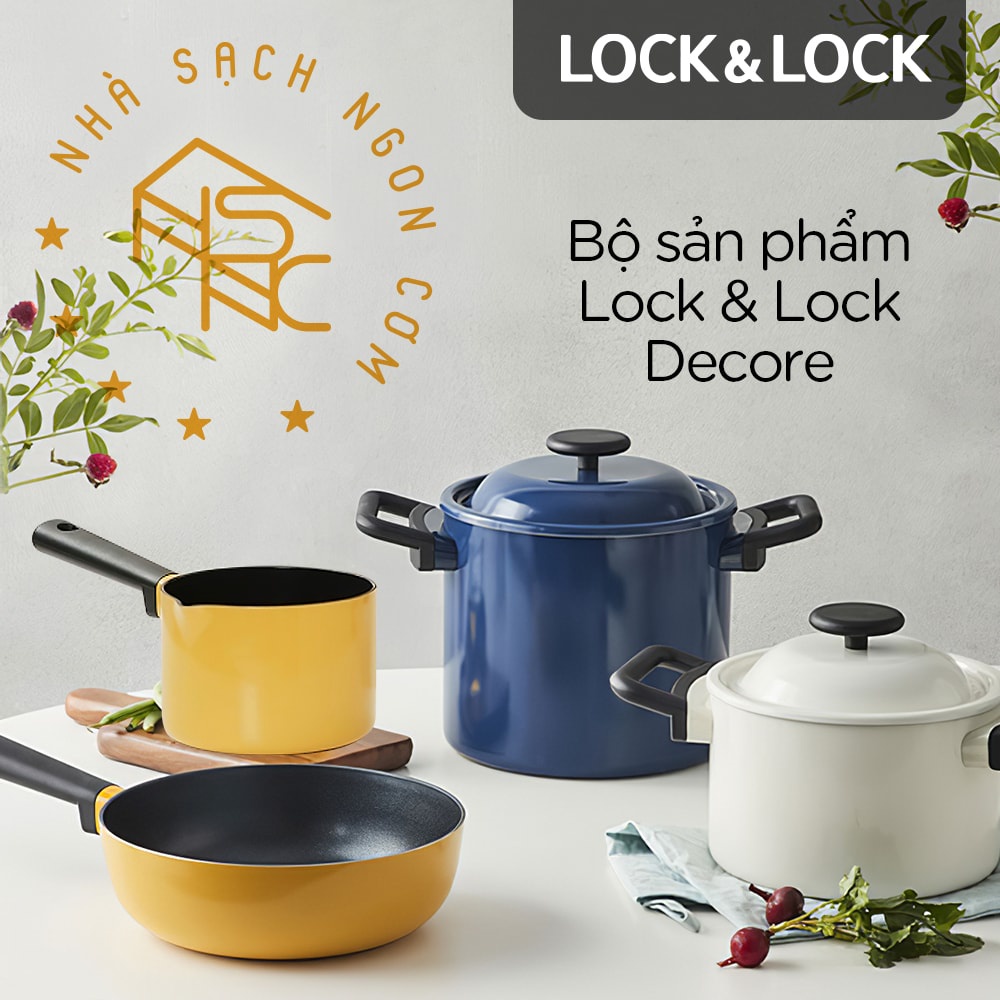 Bộ nồi chảo quánh Lock&amp;Lock Decore