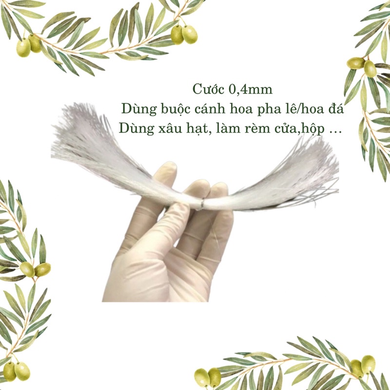 Sợi cước buộc cánh hoa đá pha lê, xâu hạt, đồ handmade