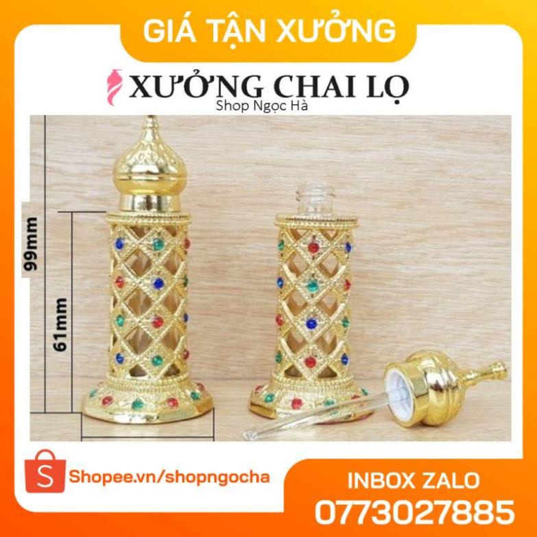 Lọ Chiết Nước Hoa ❤ GIÁ TỐT NHẤT ❤ Lọ Chiết Nước Hoa Dubai 10ml Hình Tháp đựng dầu thơm , phụ kiện du lịch