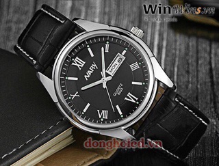 Đồng hồ  nary mặt tròn dây da