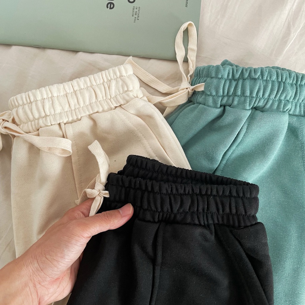 NOBITA HOME - Quần short lưng chun nỉ thun da cá 7740