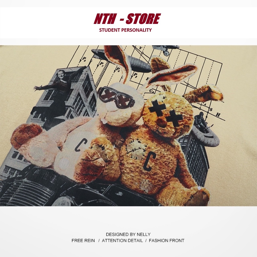 Áo Nelly - Áo phông Nelly Heybig 100% cotton - BROWN RABIT