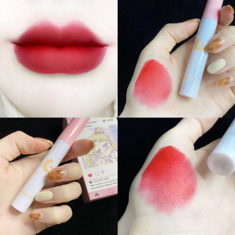 Son Lì ❤️𝑭𝒓𝒆𝒆𝒔𝒉𝒊𝒑❤️ Set Son 8 Cây WETN Cô Gái Meyoco Retro Matte Liquid