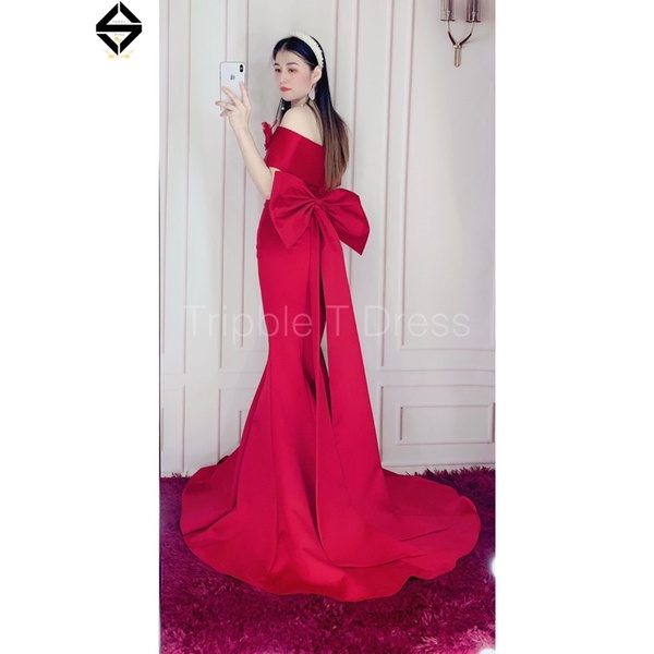 Bộ phụ kiện thời trang nơ lưng rời TRIPBLE T DRESS phối cùng váy đầm siêu xinh