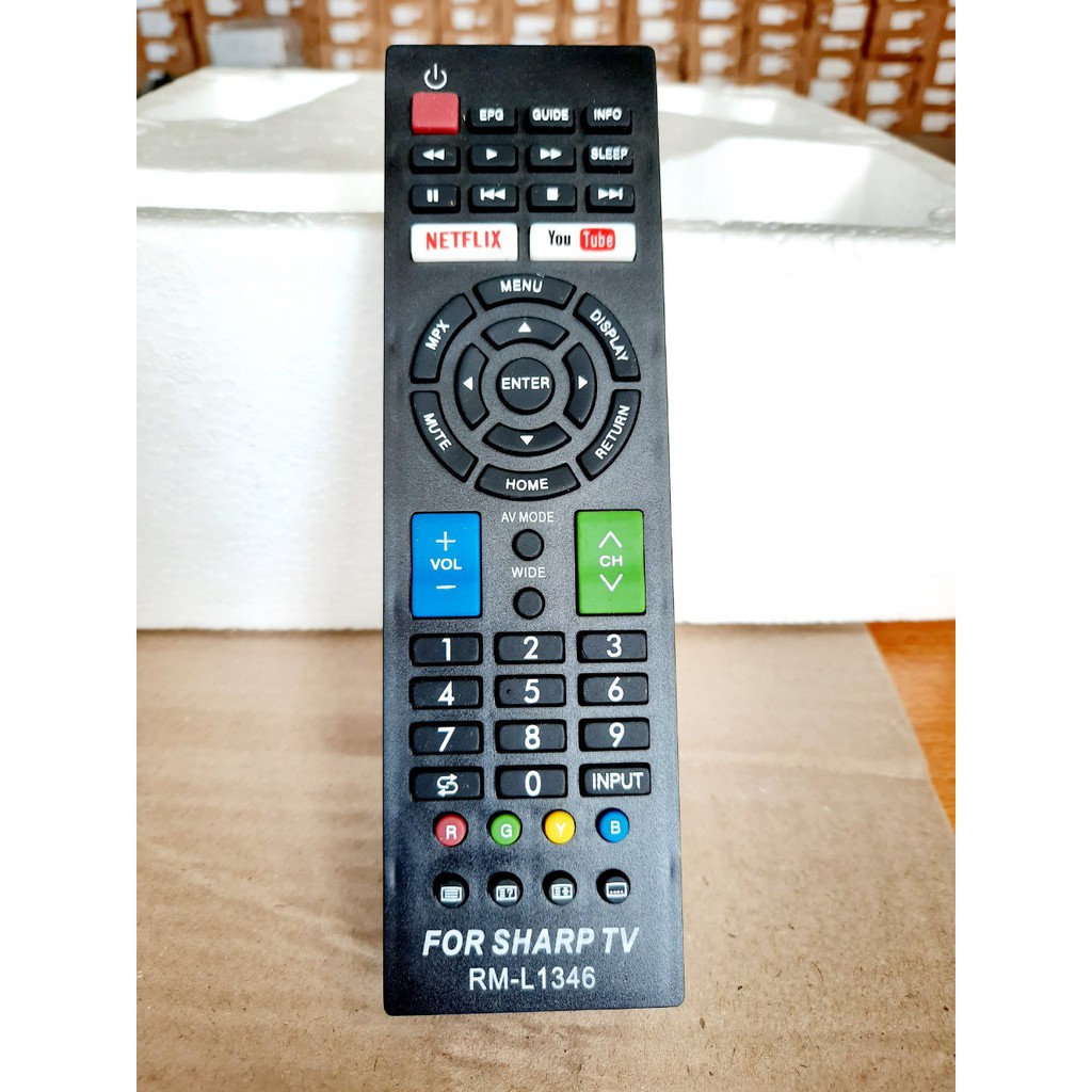 Remote điều khiển tivi Sharp L1346 dùng cho các dòng 2T-C 4T-C LC- 32inch 40inch 42inch 4K 60inch-Hàng mới-Tặng kèm PIN