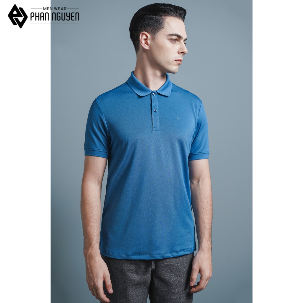 Áo phông cộc tay nam polo PHAN NGUYỄN vải cotton thoáng mát thấm hút mồ hôi co giãn thoải mái APC.160 | BigBuy360 - bigbuy360.vn