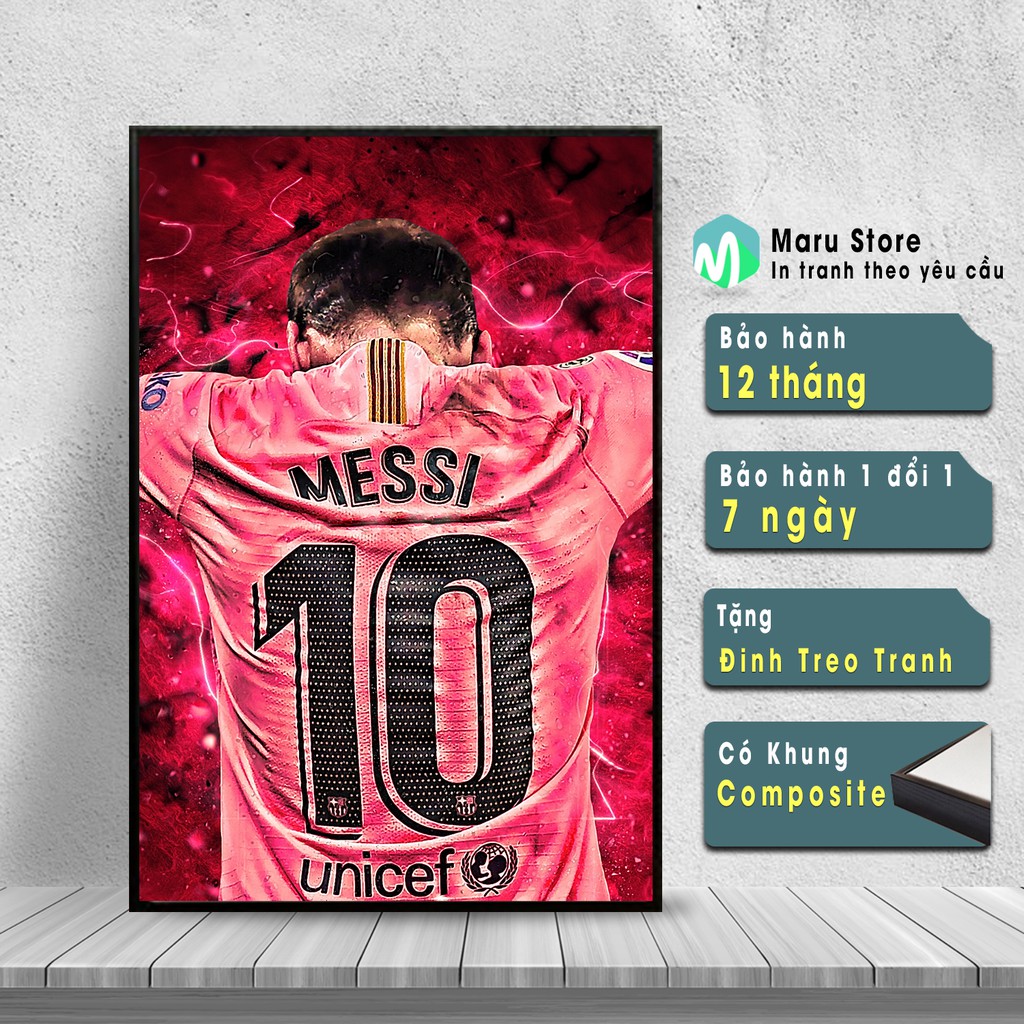 Tranh Cầu Thủ Bóng Đá Messi Trong Chiếc Áo So 10