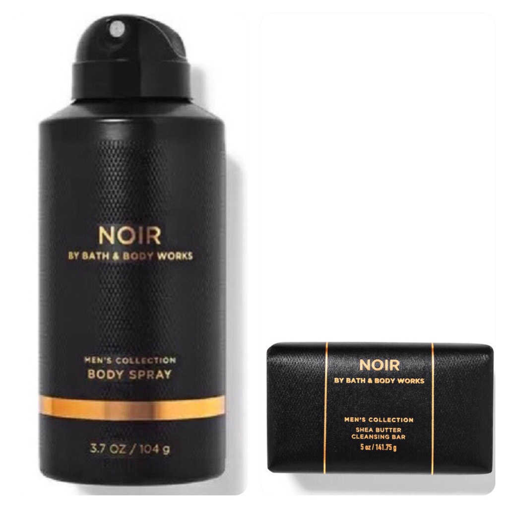 Xịt khử mùi và xà bông cục Noir Bath &amp; Body Works Men's Collection dành cho nam - Mỹ