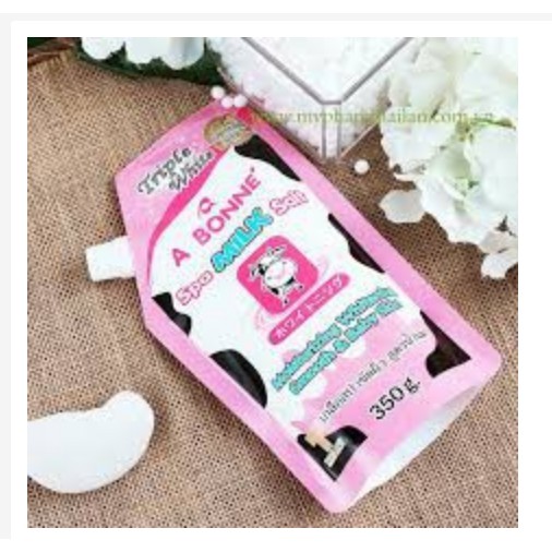 Muối ABONNE Spa Milk salt tắm trắng, tẩy tế bào chết 350g (Nhập Khẩu Thái Lan)