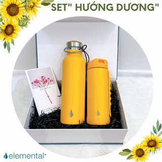  Set Hướng Dương Elemental cao cấp, inox 304, giữ nhiệt tốt, an toàn sức khỏe