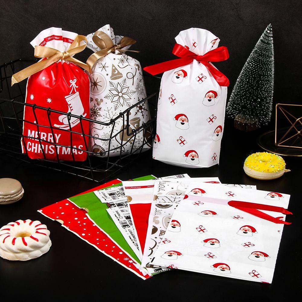 Set 5 Túi Đựng Kẹo Họa Tiết Giáng Sinh / Năm Mới
