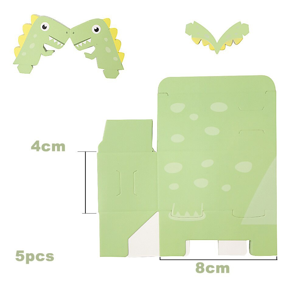 Set 10 Hộp carton Đựng Bánh Kẹo Hình Khủng Long Xinh Xắn