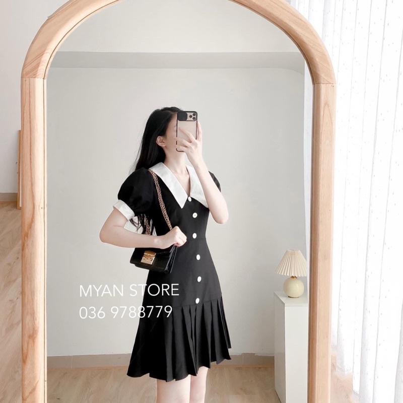 Váy suông đuôi cá cổ piter siêu đẹp