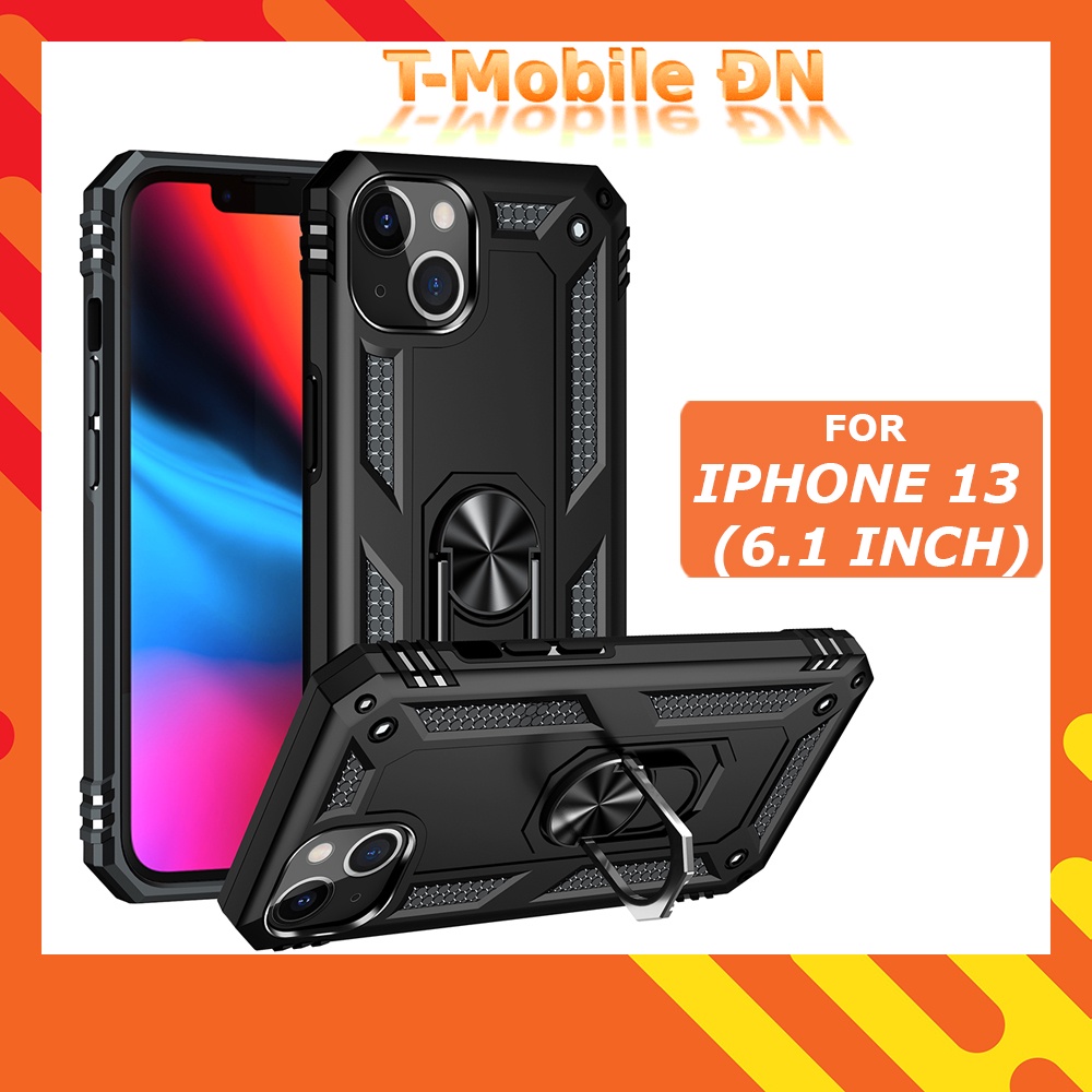 Ốp lưng iPhone 13 13 Pro 13 Pro Max chống sốc 2 lớp kèm nhẫn iring làm giá đỡ cho iPhone 13 Pro Max