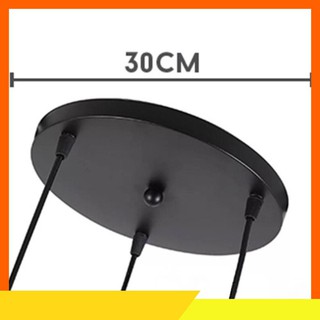 Đế ốp đèn thả 3 lỗ tròn dùng cho bộ thả 3 đèn