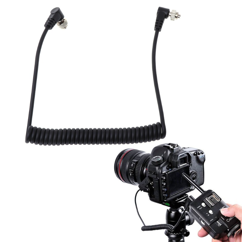 Dây Cáp Lò Xo Nối Đèn Flash Máy Tính Với Khóa Vặn Cho NIKON M-M