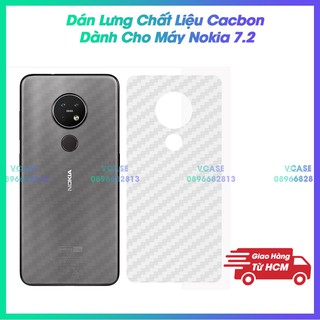 Dán Lưng Chất Liệu Cacbon Cho Máy Nokia 7.2 /6.1 Plus/  7.1 Plus / 8.1/ X6 / X7