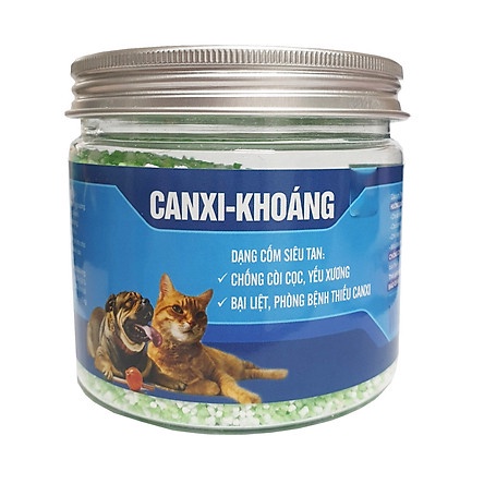 Cốm Canxi khoáng bổ sung Canxi chống còi xương chó chó mèo 200g