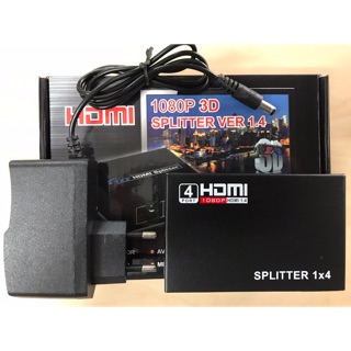 Bộ chia hdmi có khuyếch đại kèm adapter