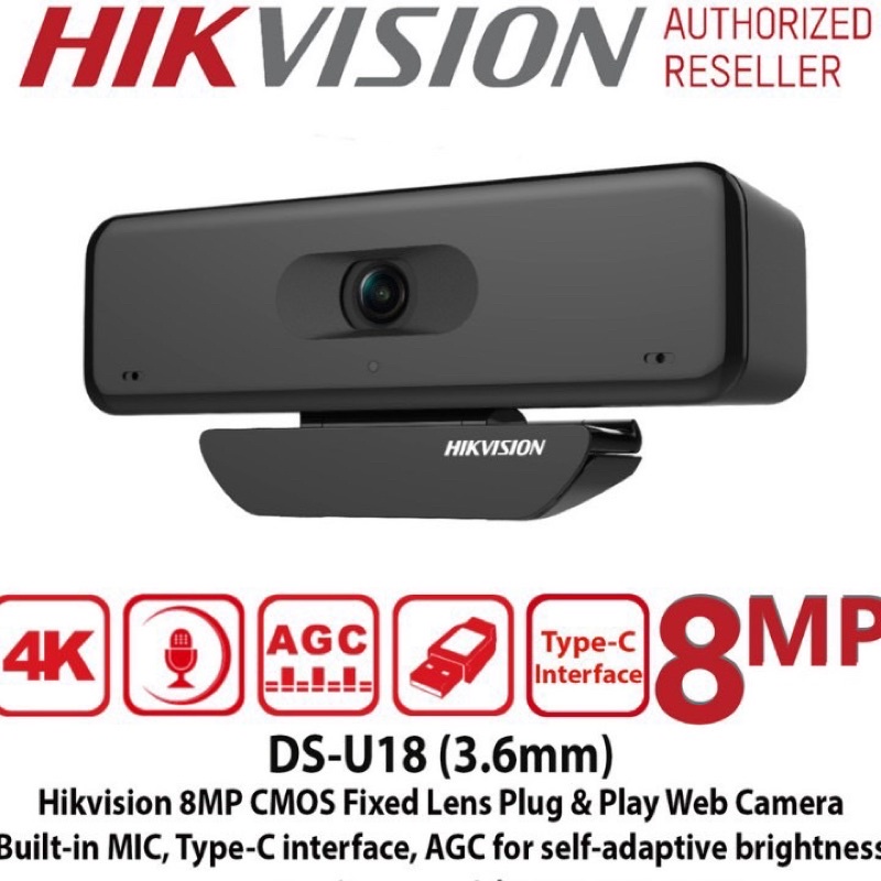 Webcam HIKVISION DS-U18 4K siêu rõ nét Học và làm online