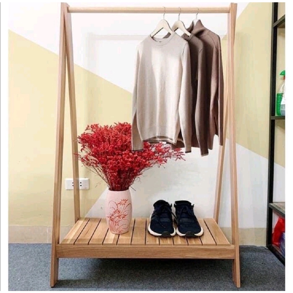 Kệ gỗ treo đồ quần áo chữ A. Kích thước 135 x 30 x 60cm. Gỗ MDF cao cấp. Khoan sẵn lỗ, đầy đủ ốc vít, lắp ráp dễ dàng