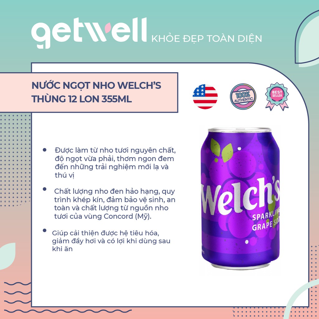 NƯỚC NGỌT NHO WELCH’S -  355ML