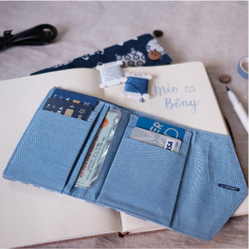 Ví Handmade Jean H&M phong cách Vintage nhỏ gọn, đựng được thẻ ATM/CMND/Bằng lái xe...