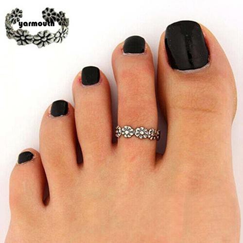 Set 2 Nhẫn Đeo Ngón Chân Phong Cách Cổ Điển Thanh Lịch Dành Cho Nữ