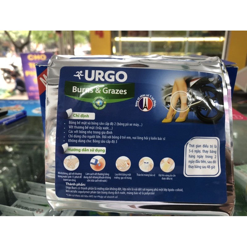 URGO Burns & Grazes - Cho các vết bỏng nhẹ , trầy nhẹ mau lành