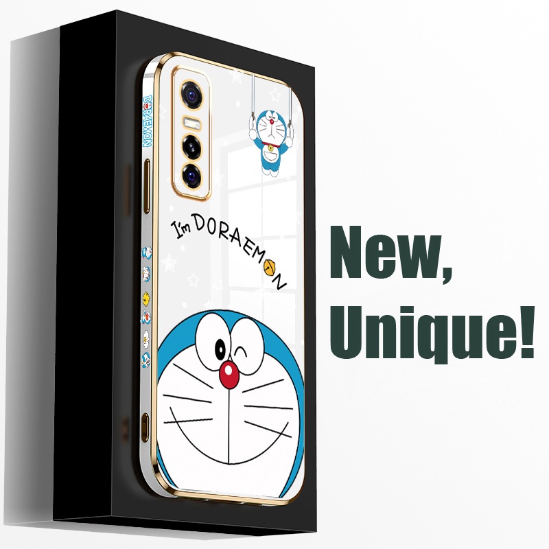 Ốp Điện Thoại Viền Vuông In Hình Doraemon Cho Samsung A13 A23 A33 A53 A73 5G A54 A34 5G