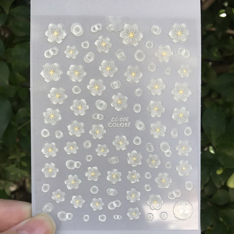 Sticker dán móng nail hoa mai Tết