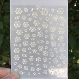Sticker dán móng nail hoa mai Tết