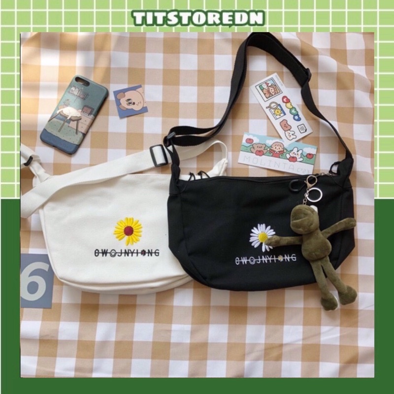 Túi đeo chéo hoa cúc size nhỏ