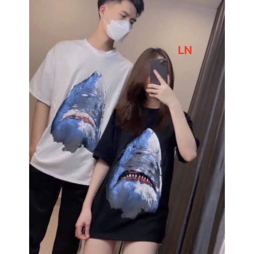 Áo phông Cá Mập In hình 5D siêu chất phom rộng unisex