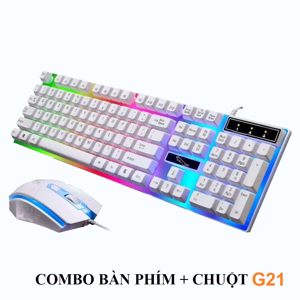 Combo bàn phím + chuột có dây giả cơ chuyên gaming ( Bamba G21 - có LED)