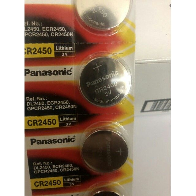 Pin CR2450 Panasonic 3V Lithium Vỉ 5 Viên Chính hãng