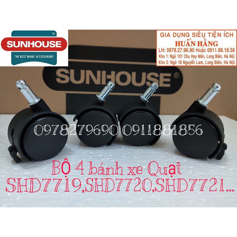 BỘ 4 BÁNH XE QUẠT ĐIỀU HOÀ SUNHOUSE SHD7719 SHD7720 SHD7721 SHD7722 SHD7723...