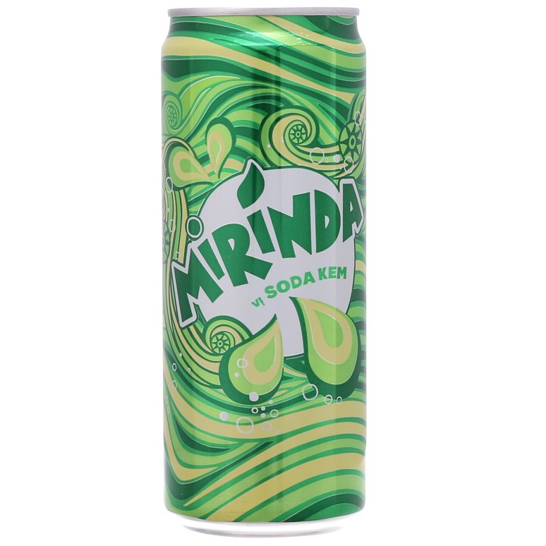 Lốc 6 lon nước ngọt Mirinda vị soda kem 330ml