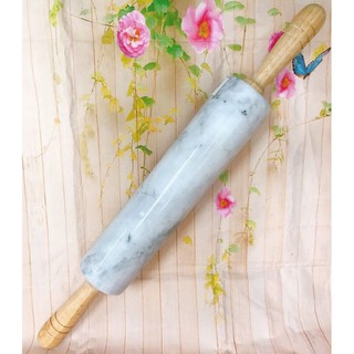 Cây lăn bột silicon cán gỗ họa tiết vân đá XPCW1512 chiều dài 46Cm cây lăn bột cao cấp